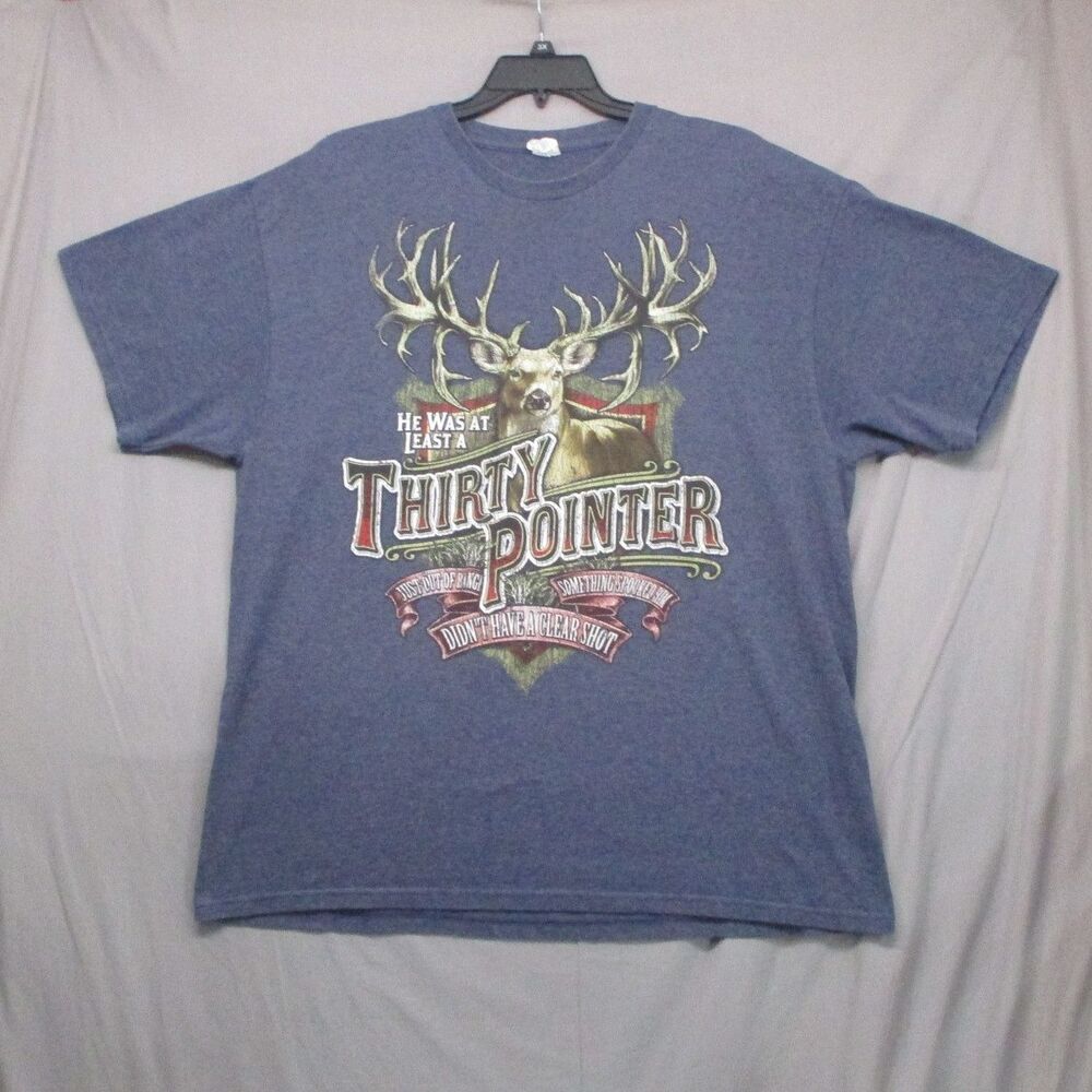 Delta Pro Weight Blue Hunting Theme Graphic Retro T-Shirt Men Size‎ 2XL